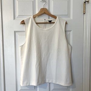 Ann Taylor White Cream Shell, Size XL, NWT